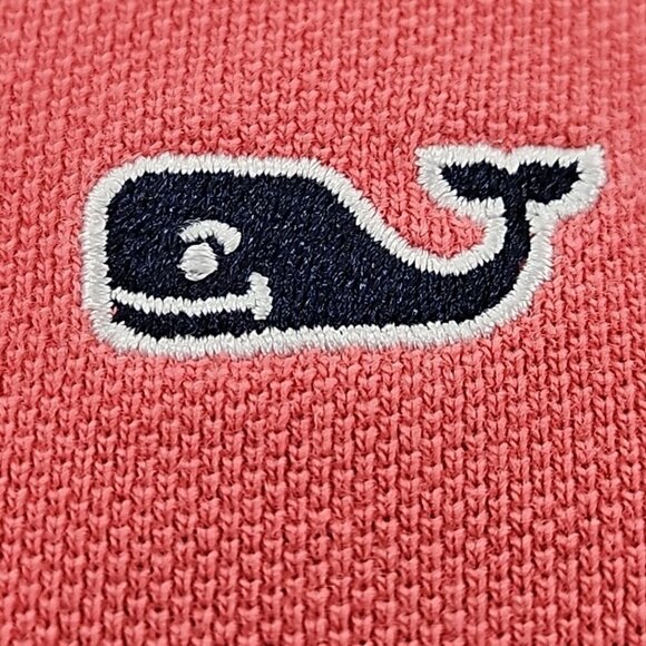 Vineyard Vines Polo Shirt Men’s L Coral Slim Fit Whale Stretch Classic Cotton - Picture 9 of 15
